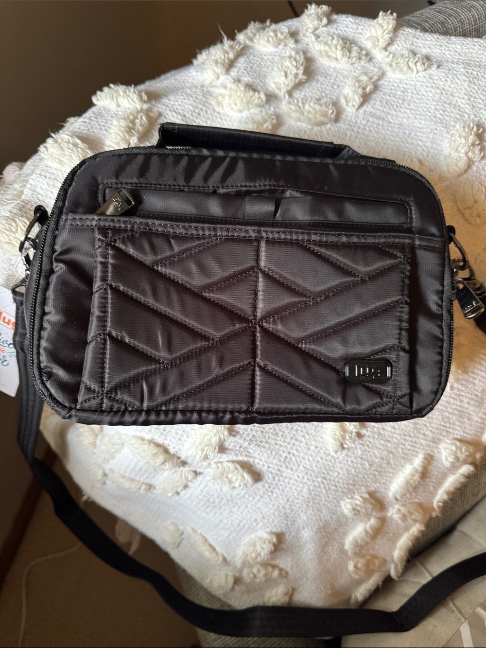 Lug Black Scoop Crossbody Bag